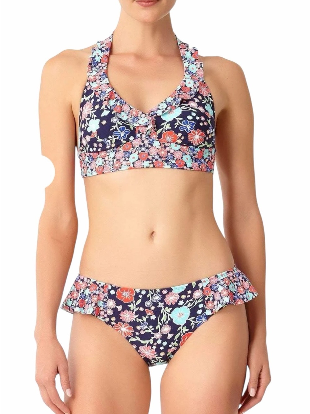 Anne Cole Lazy Daisy Marilyn Flounce Bikini Top and Bottom